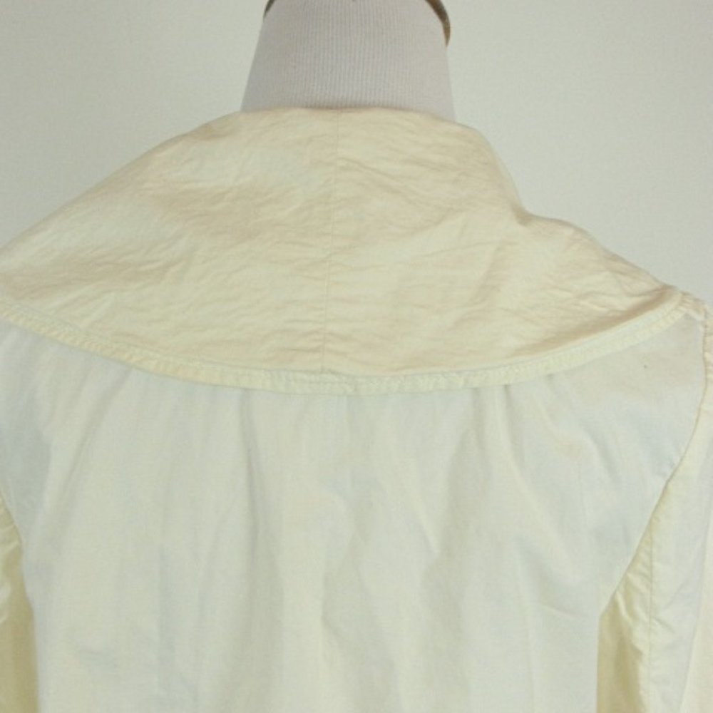 SEE BY CHLOE COTTON BUTTON FRONT snap self belt JACKET 6 made in Italy cream - Picture 6 of 7